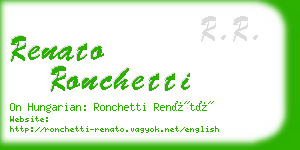 renato ronchetti business card